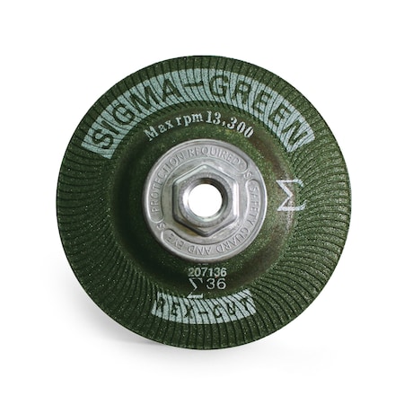 Rex Cut Sigma Green Grinding Wheel, 4-1/2 x 5/8-11", 46 Grit 730017