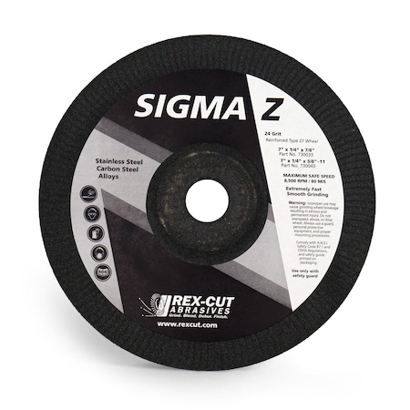 Rex Cut Sigma Z, Depressed Center Grinding Wheel 730033