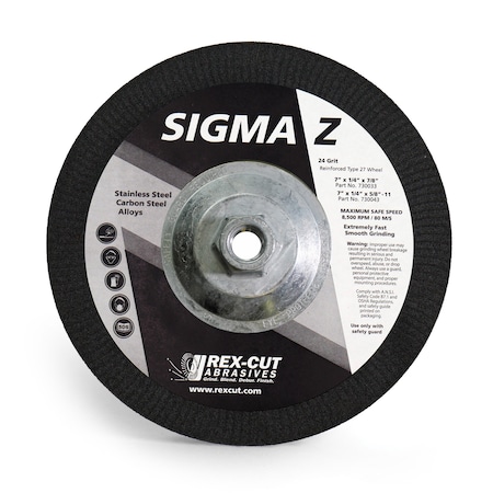 REX CUT Sigma Z, Depressed Center Grinding Wheel 730043