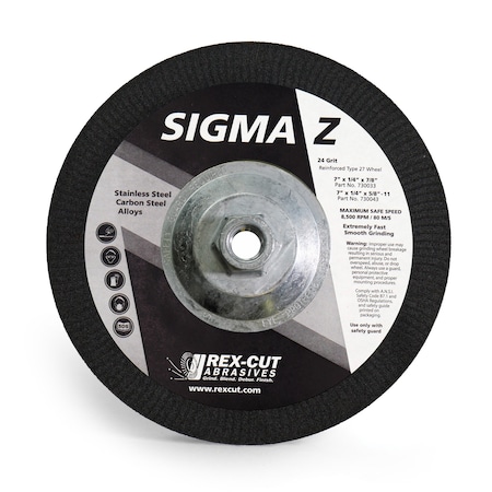 Rex Cut Sigma Z, Depressed Center Grinding Wheel 730043