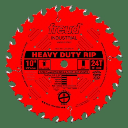 Freud Heavy-Duty Rip Blade, 10" x 24T LM72R010