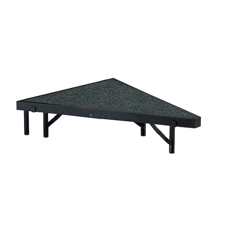 National Public Seating Stage Pie Compatible with a 4 Ft. x 8 Ft. x 8" Stage, Grey Carpet SP488C-02