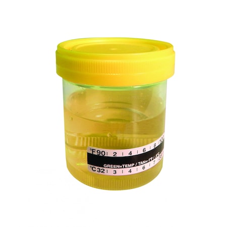 Medegen Medical Products Tmprtr Strp Spcmnt Cntnr, 90mI, Yllw, PK400 4944