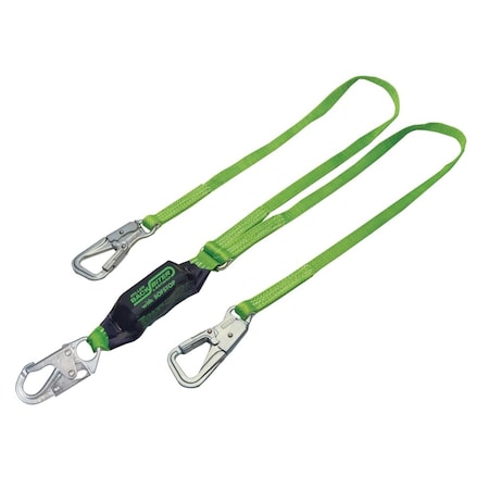 Honeywell Miller Web Lanyard, 4 ft. Length, Snap Hook, 2 Leg(s) 913TWLS-Z7/4FTGN