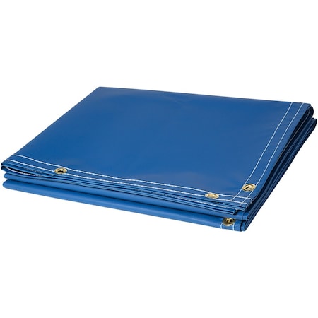 Steiner Welding Curtain, Polyester, 6 ft W., 6 ft H., 13 oz/sq yd, With Grommet, Blue 335-6X6