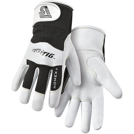 Steiner Pro-Series Welding Gloves, Hook-and-Loop Cuff, Straight Thumb, Premium Kidskin Leather, 2XL, 1 PR 0263-2X