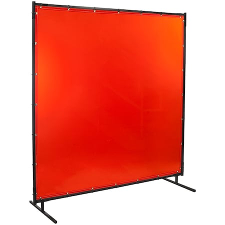 Steiner Welding Screens, Vinyl, 8 ft W., 6 ft H., 13 oz/sq yd, 150  Degrees F Withstand Temp., Orange 548-6X8