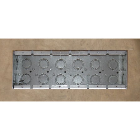 Southwire Electrical Box, 130 cu. in, Masonry Box Type, 6 Gangs, Galvanized Steel TB-635