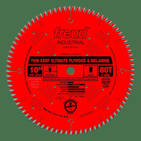 Freud CircularSawBlade, Carbide, Dia:10" LU79R010
