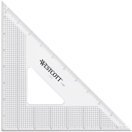 Westcott Triangles, 8" Grid Triangle- 45/90 T-6M