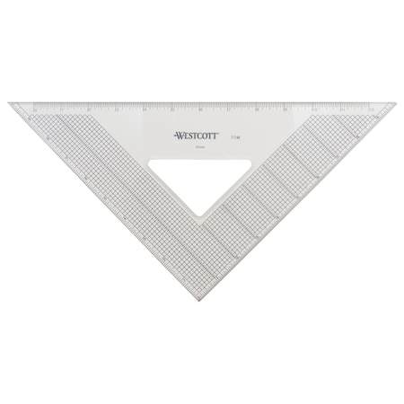 Westcott Triangles, 10" Grid Triangle - 45/90 T-7M