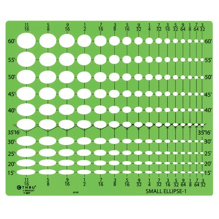 Westcott Templates, Small Ellipse Template No 1 T-807