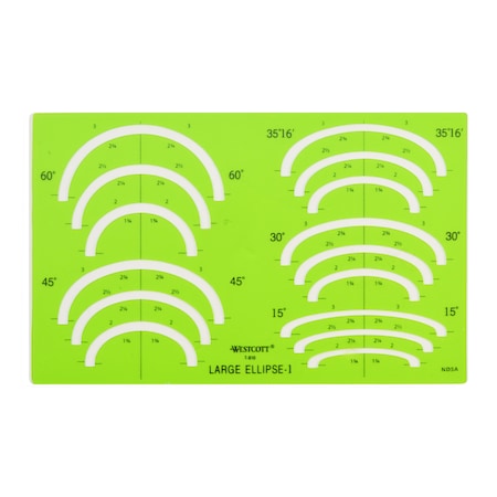 Westcott Templates, Large Ellipse Template No 1 T-810