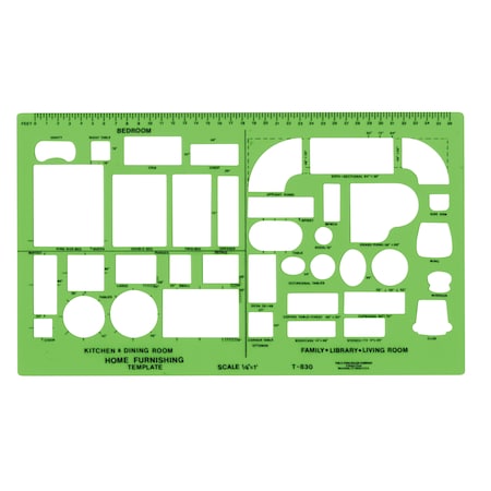 Westcott Templates, Home Furnishing Template T-830