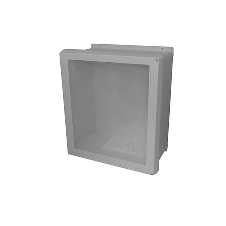 Vynckier Screws Electrical Enclosures, 11.32 in H, 5.43 in D, 9.32 in W, NEMA 4X, Fiberglass VJB1008HW