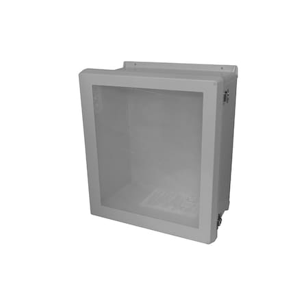 Vynckier Twist Latch Electrical Enclosures, 21.32 in H, 11.57 in D, 17.32 in W, NEMA 4X, Fiberglass VJB2016HWLL2