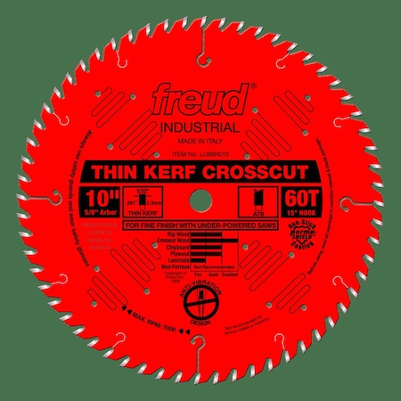 Freud CircularSawBlade, Carbide, Dia:10" LU88R010
