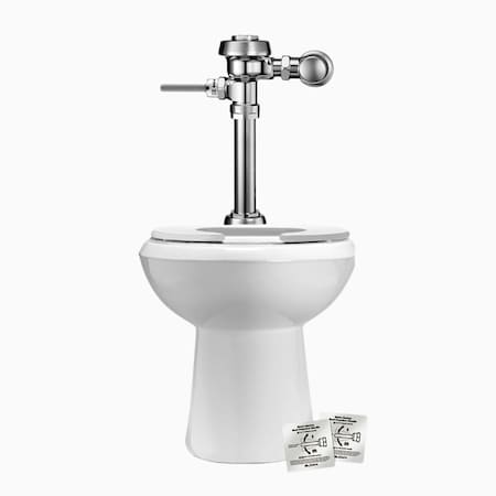 Sloan Wets2022.1002 St2022  Wes 111-1.6/1.1, 1.1 to 1.6 gpf, Flushometer, Floor Mount, Elongated, White 20221002