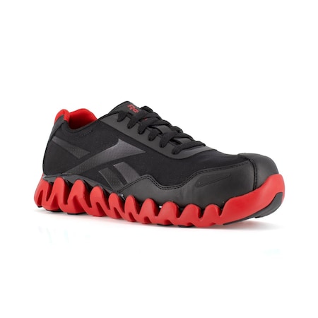 Reebok Men's Composite Toe Athletic Shoe, Black/Red, 9 1/2, M, RB3016 RB3016