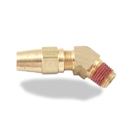Velvac Male Elbow, 45 deg., 3/8"x1/4" 013075