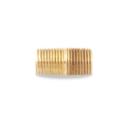 Velvac Close Nipple, 1/2", Brass 016054