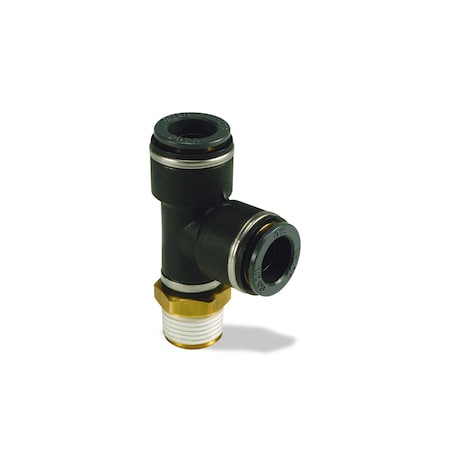 Velvac Push-Lock, Male Run Tee, 3/8"x3/8"x1/2" 016404