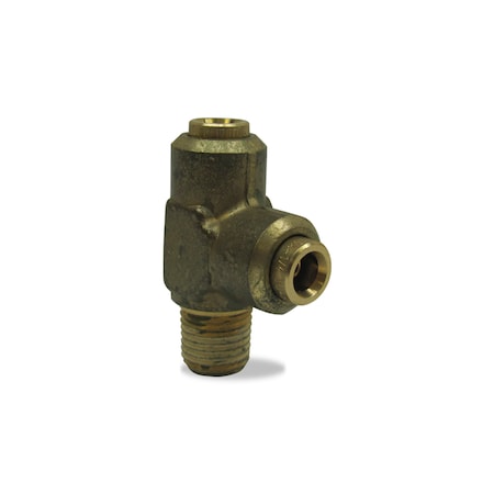Velvac Run Tee, Push-Lock, Brass, 3/8"x1/4" Pipe 017901