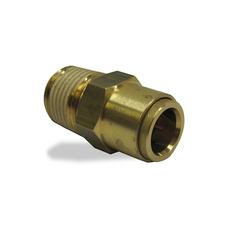 Velvac Male Cnnctor Psh-Lck, Brass, 1/2x1/2" Pipe 017947