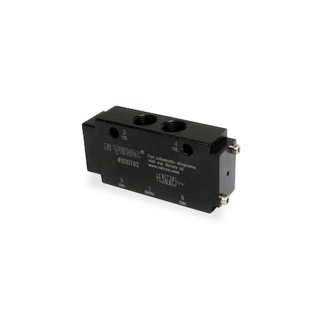 Velvac Air Pilot Spring Return Valve, 4-Way 320182