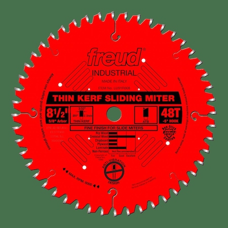 Freud Kerf Sliding Compound Miter Saw Blade, 8 LU91R008