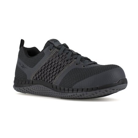 Reebok Print Work ULTK, Men's Athletic Shoe, 9.5, M, Ultraknit Seamless Textile, Coal Gray and Black RB4248