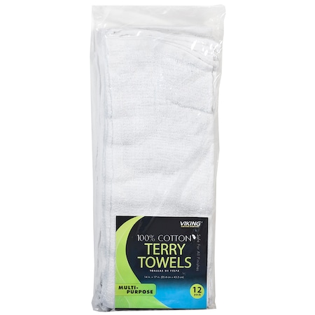 Viking Multipurpose Terry Towels, 14x17", 12 pcs. 985310