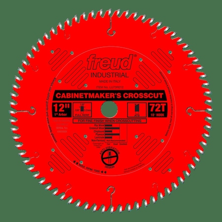 Freud CircularSawBlade, Carbide, Dia:12" LU73R012