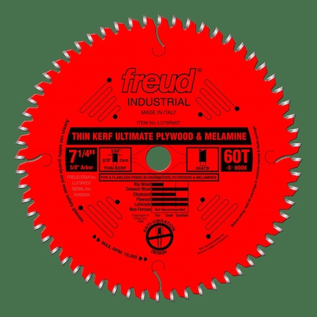 Freud Thin Kerf Ultimate Plywood and Melamine LU79R007