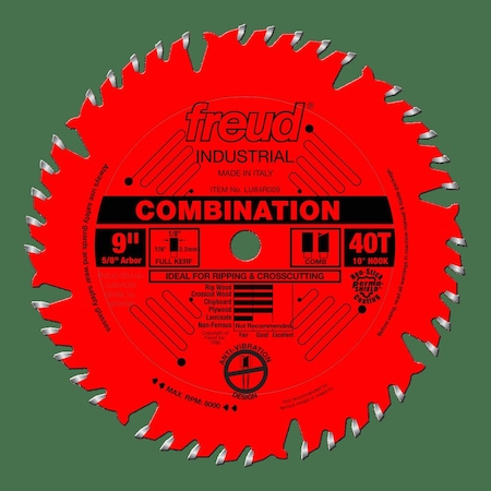 Freud Combination Blade, 9" x 40T LU84R009