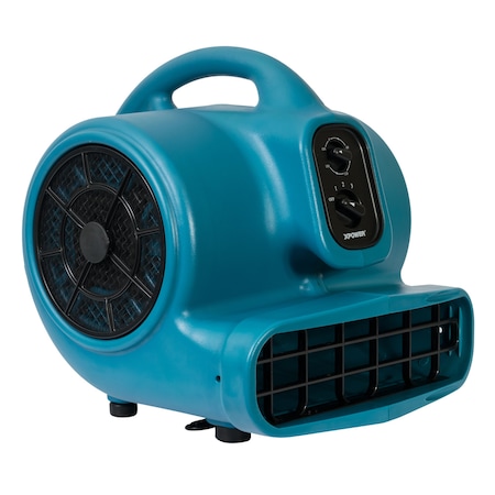 Xpower Air Mover W/ 3 hr Timer and Filter Kit, 1/3 HP, 2000 CFM, 3.8 Amps, 4 Positions, 3 Speeds X-430TF