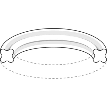 Usa Industrials X-Profile Buna-N O-Ring, Dash 224, PK50 ZUSAQH70224
