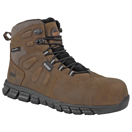 Hoss Boot Co Men's Composite Toe Work Boot, Brown, 9.5, M, 60406 60406