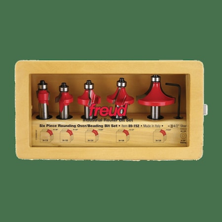 Freud Piece Round Over/Beading Bit Set (1/2" S 89-152