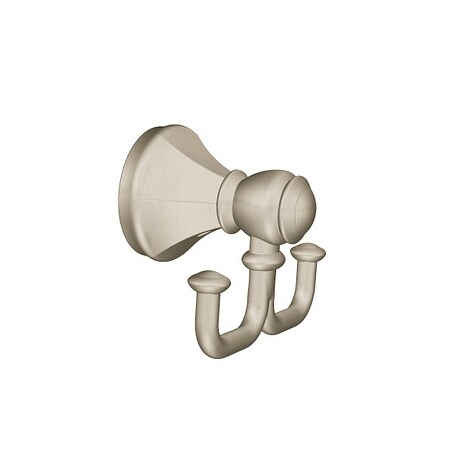 Moen Vestige Double Robe Hook Brushed Nickel YB5603BN