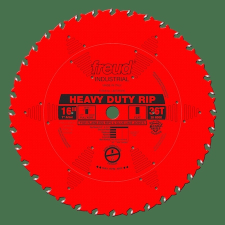 Freud Heavy-Duty Rip Blade, 16" x 36T LM72R016