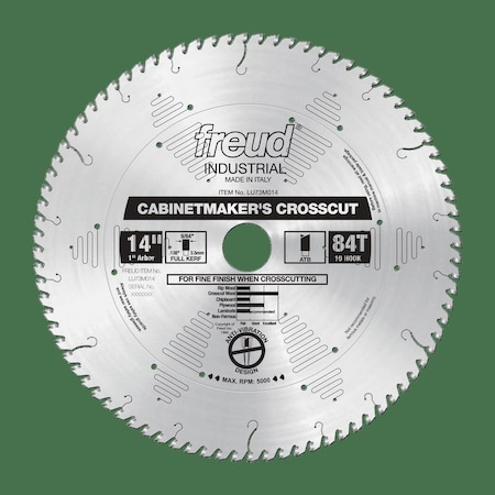 Freud Cabinetmakers Crosscut Blade, 14" x 84T LU73M014