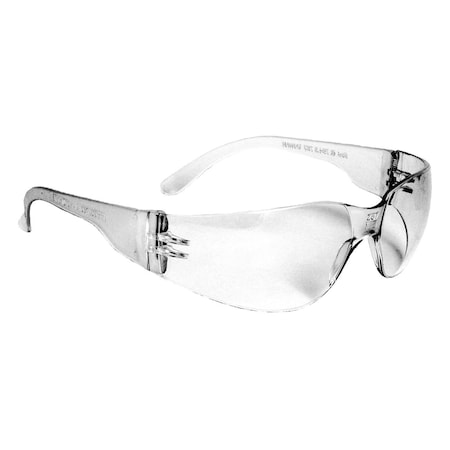 Radians Mirage Small, Safety Glasses, Anti-Scratch, Clear Lens, Clear Frame, Frameless MRS110ID