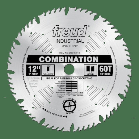 Freud 12in Combination Blade - LU84M012