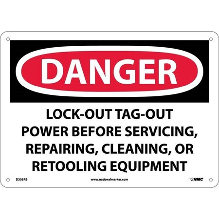 Nmc DANGER, LOCKOUT TAGOUT POWER, D303P D303P | Zoro