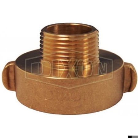 Dixon Valve FM15F15F Brass Adapter – 1.5" Female NH/NST To 1.5" Male NH/NST, Hex Design