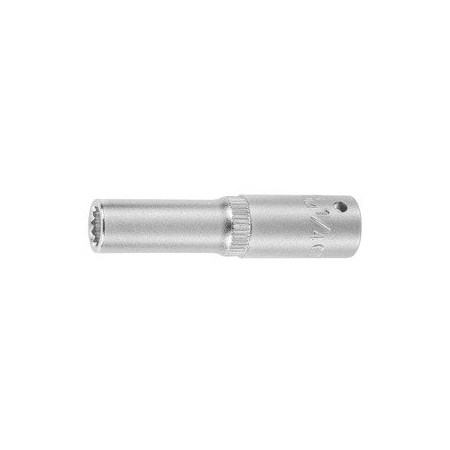 Holex 1/4 inch Drive Socket, 12 pt, Deep, 1/4 inch, 631452.25 631452 1/ ...