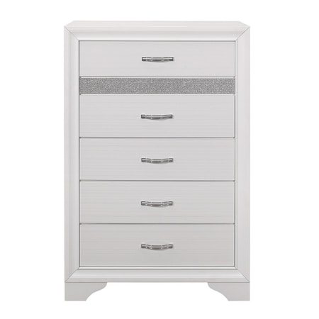 Homelegance Luster Bedroom Chest, White 1505W-9