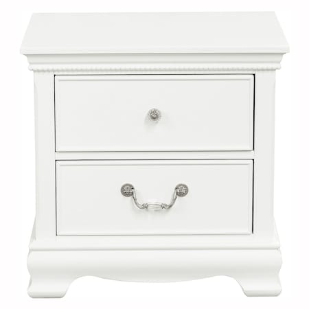 Homelegance Lucida Night Stand, White 2039W-4