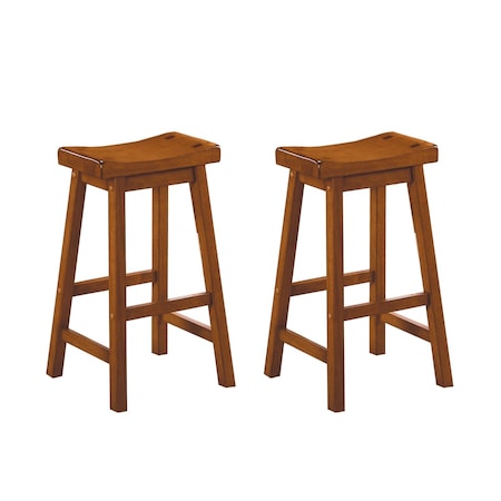 Homelegance Saddleback 29in Stool, Oak 5302A-29